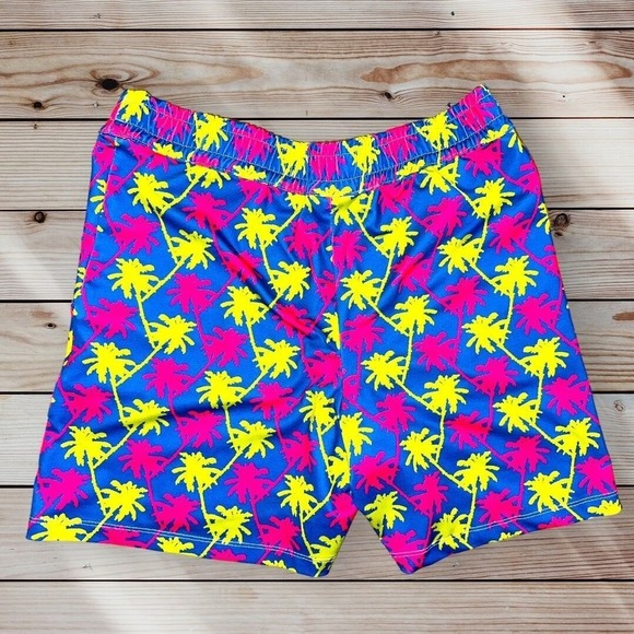 D4 Tracy Negoshian Plam Tree Shorts Women's XS Neon Pink Green Pull-on - Picture 2 of 8
